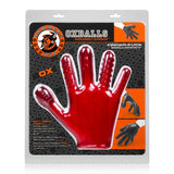 Oxballs Finger Fuck Textured Glove Flex Red