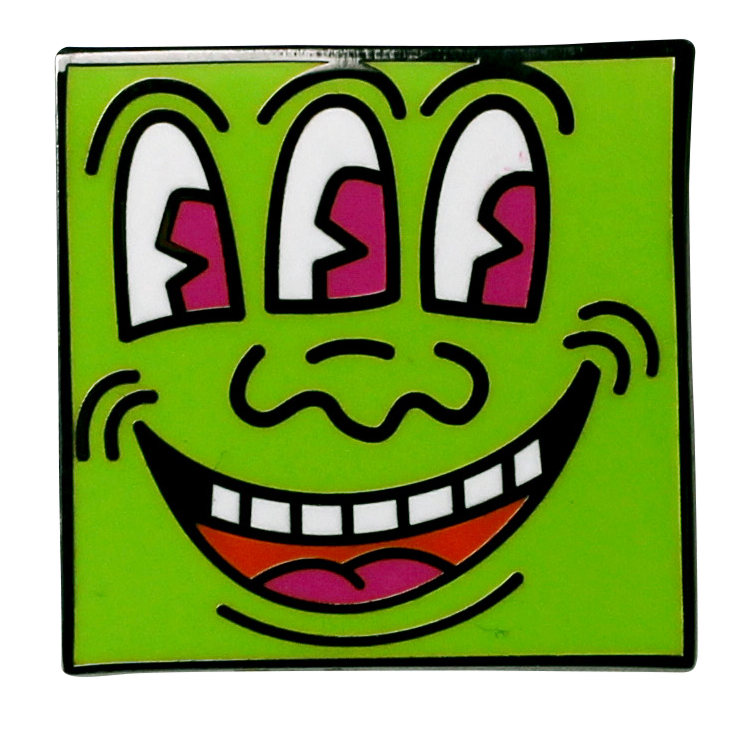 KEITH HARING 3-EYED MONSTER PIN