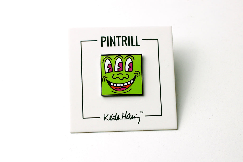 KEITH HARING 3-EYED MONSTER PIN