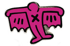 KEITH HARING BAT DEMON PIN - PINK