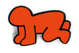 KEITH HARING RADIANT BABY PIN - ORANGE