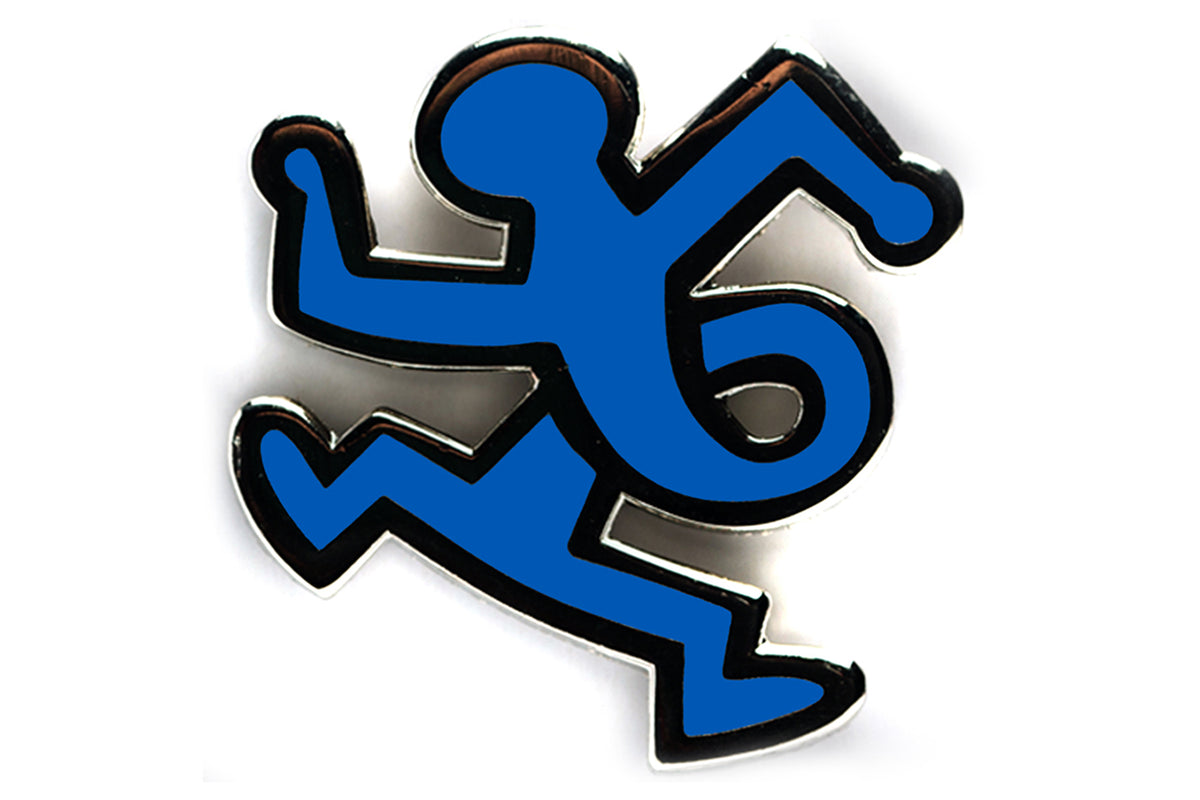 KEITH HARING TWIST MAN PIN - BLUE