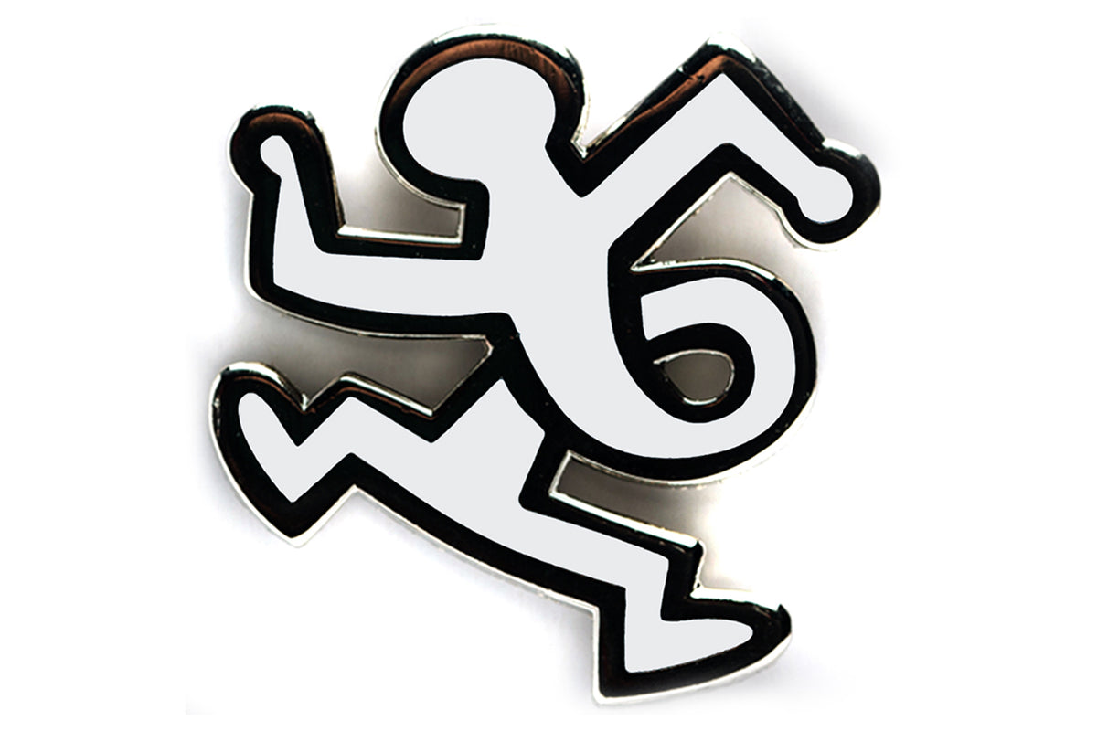 KEITH HARING TWIST MAN PIN - WHITE