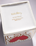Keith Haring Red Pattern Heart Candle