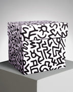 Keith Haring Gold Pattern Heart Candle