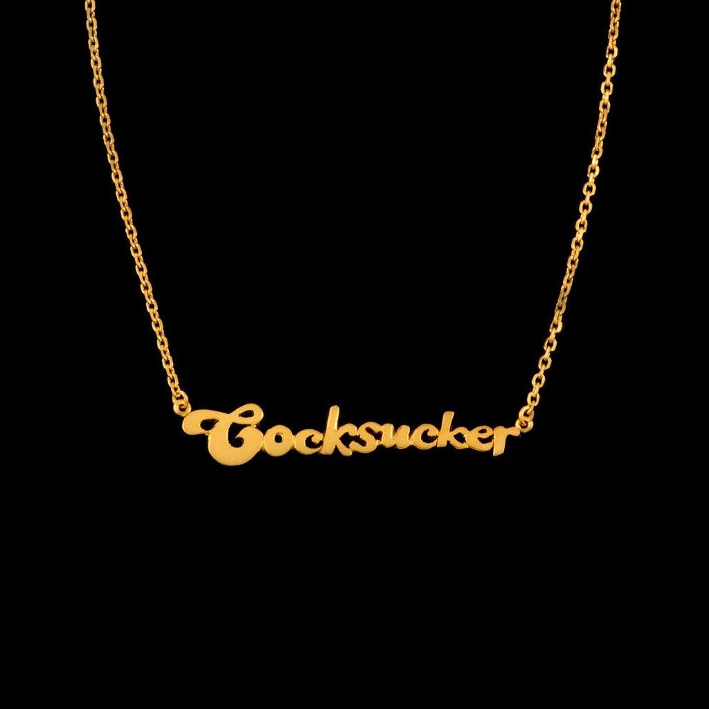 Bruce LaBruce Cocksucker Necklace by Jonathan Johnson in Silver
