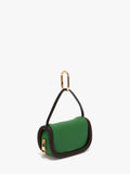 JW ANDERSON MICRO BUMPER-7 LEATHER POUCH GREEN