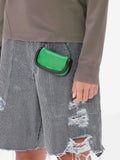 JW ANDERSON MICRO BUMPER-7 LEATHER POUCH GREEN
