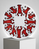 Keith Haring PORCELAIN and platinum PLATE "Red on White"