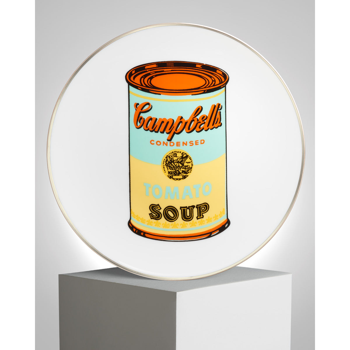 ANDY WARHOL PORCELAIN PLATE -  CAMPBELL - BLUE/YELLOW