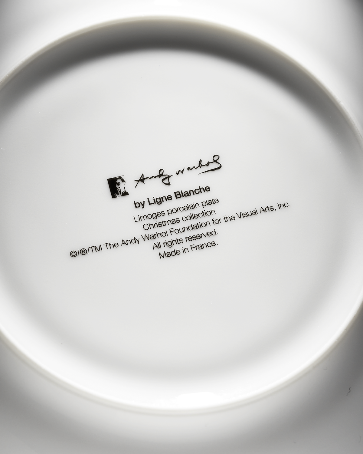 ANDY WARHOL PORCELAIN PLATE -  BIRDS - CHRISTMAS COLLECTION