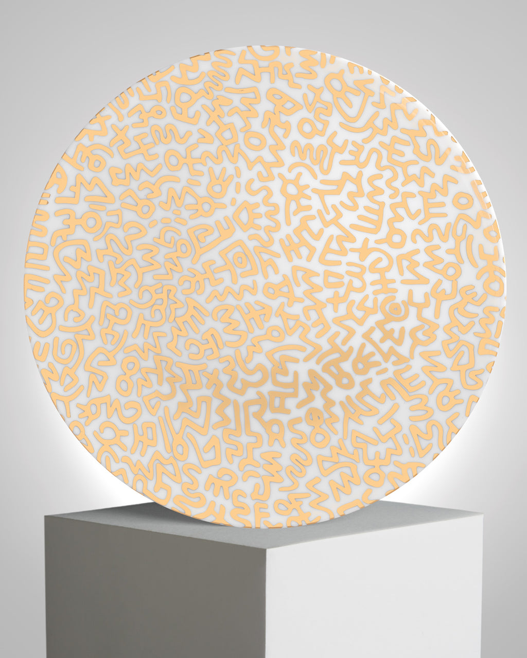 Keith Haring PORCELAIN PLATE GOLD "PATTERN COLLECTION"