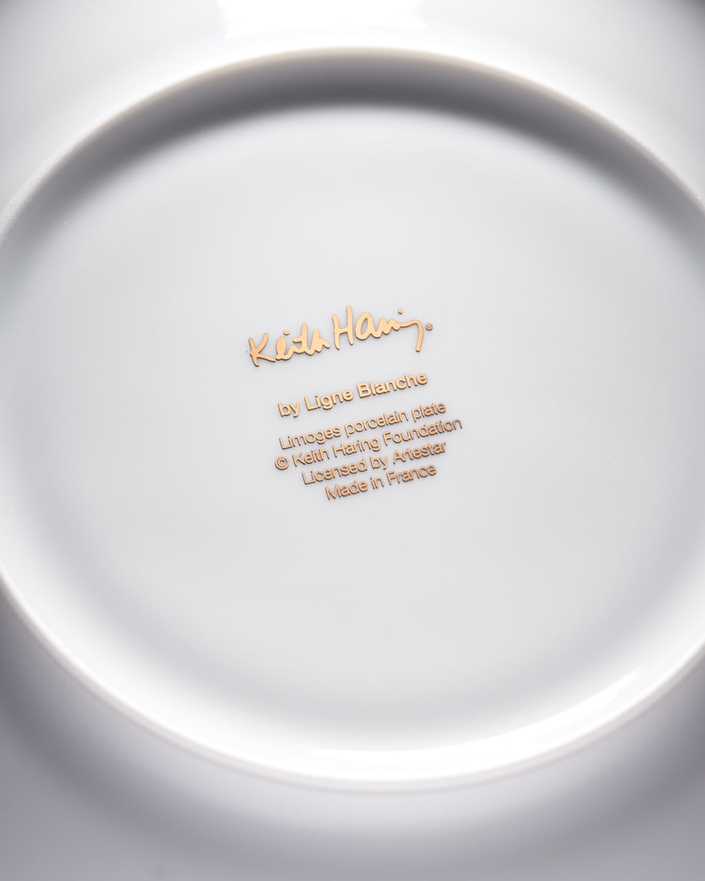 Keith Haring PORCELAIN PLATE GOLD "PATTERN COLLECTION"