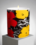 Andy Warhol Red / Yellow Flower Candle