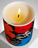 Andy Warhol Blue / Orange / Red Flower Candle