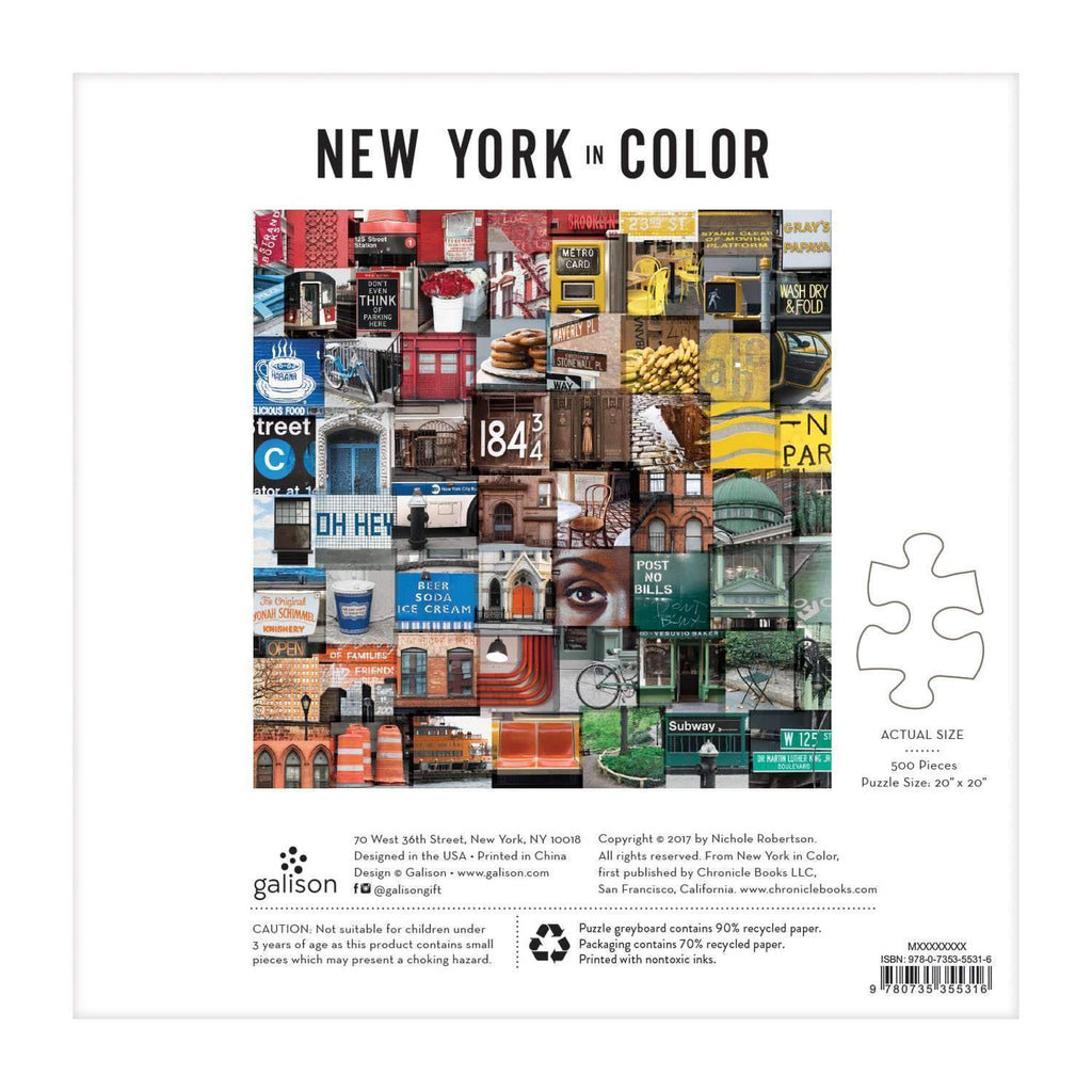 NEW YORK IN COLOR 500 PIECE JIGSAW PUZZLE