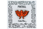 KEITH HARING ANGEL PIN - ORANGE