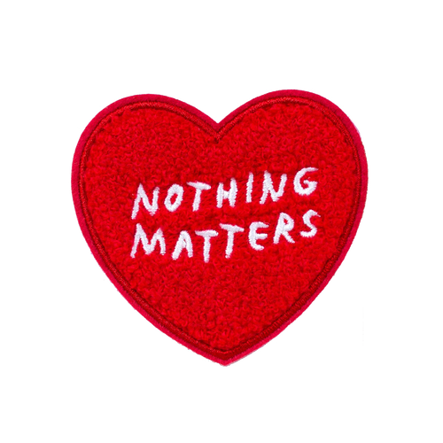 Nothing Matters Chenille Iron on Patch by Adam J. Kurtz x Third Drawer Down