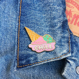 Chill Ice Cream Enamel Pin by The Found