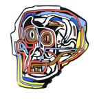 JEAN-MICHEL BASQUIAT MASK PIN