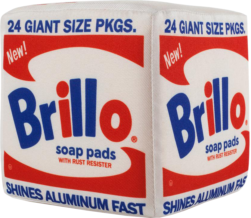 Andy Warhol White Brillo Box Pop Art Plush by Kidrobot
