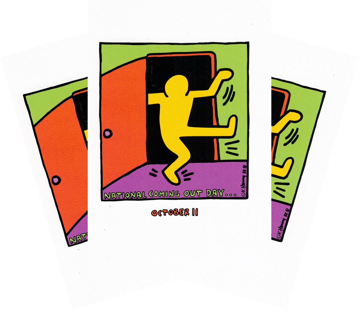 Keith Haring National Coming Out Day Postcard