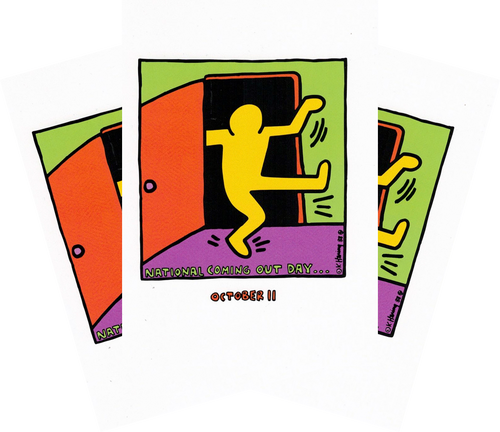 Keith Haring National Coming Out Day Postcard