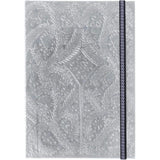 CHRISTIAN LACROIX SILVER EMBOSSED PASEO NOTEBOOK LARGE
