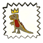 JEAN-MICHEL BASQUIAT CROWNED T-REX PIN