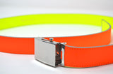 Orange Leather Fluo Line G Belt by Comme Des Garçons
