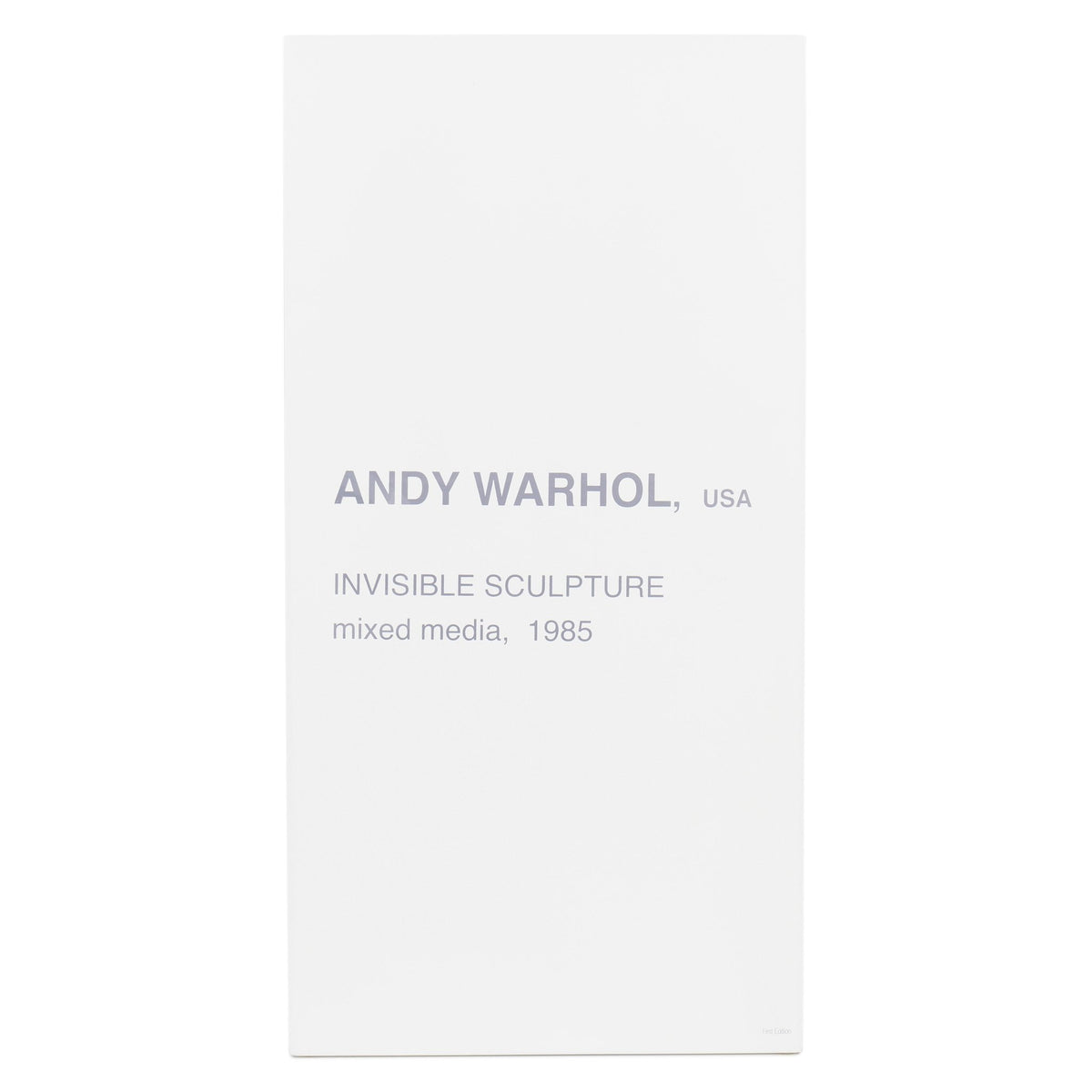 Andy Warhol The Invisible Sculpture by Kidrobot