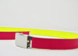Pink Leather Fluo Line G Belt by Comme Des Garçons